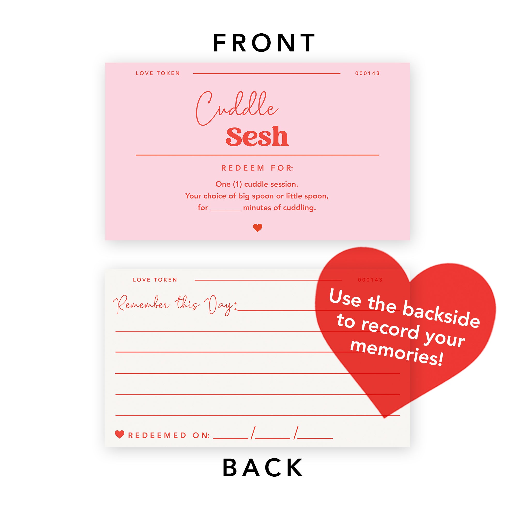 The Holiday Aisle® Hearts Good for One Love Funny Romantic Coupons